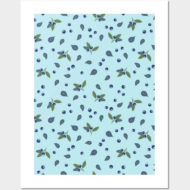 Blueberry pattern Wall Art by DanielK